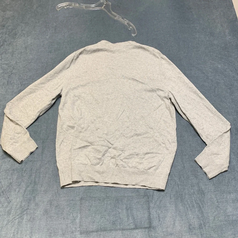 Banana Republic Premium Luxe Yarn Sweater Mens Large Heather Gray Long Sleeve
